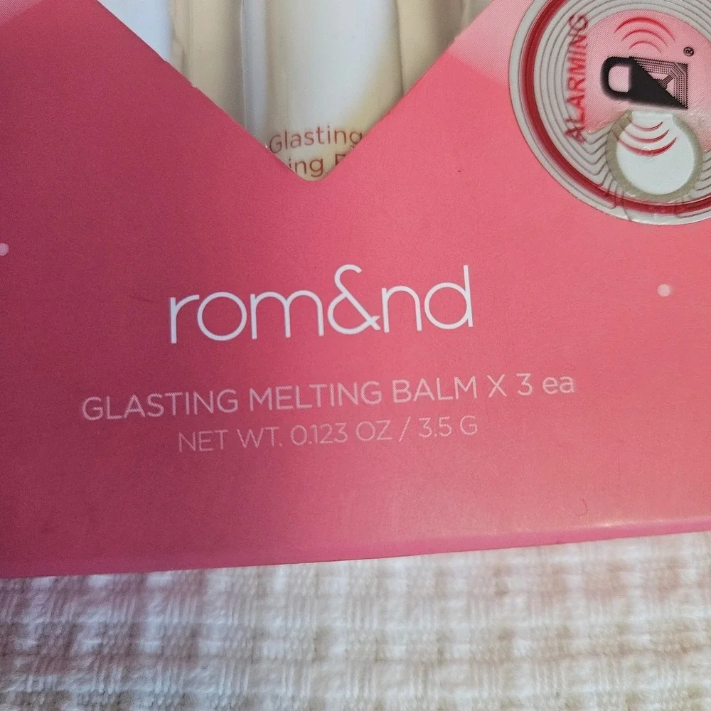 NEW Rom&nd Glasting Melting Balm Trio 3pc Lib Gloss Lippy Romand K‎ BeautyNIB